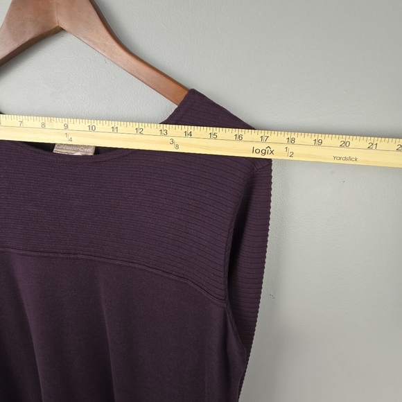 COLDWATER CREEK Midi Sweater Dress Comfy Pullover Deep Purple Womens Size L‎ - Picture 7 of 14